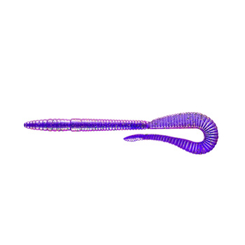Libra Lures Bass Crazy Twist Tail Worm 14cm 6,7g 020 PURPLE WITH GOLD & GREEN PEPPER 8szt 