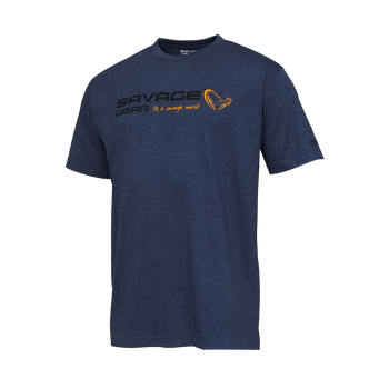 Koszulka Savage Gear Signature Logo T-Shirt M BLUE MELANGE SVS73655