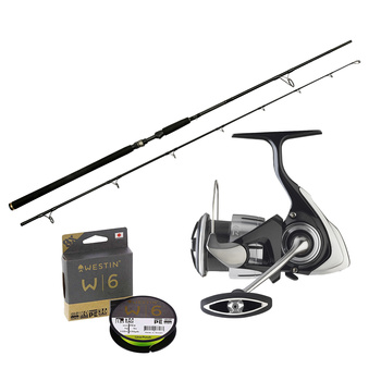 Zestaw Wędka Westin W3 Powercast + Kołowrotek DAIWA 23 Lexa LT5000-C + Plecionka Westin W6