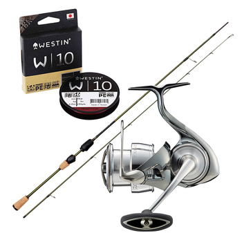 Zestaw Wędka Westin W6 SPOON + Kołowrotek DAIWA 22 Exist (G) LT2500 + Plecionka Westin W10