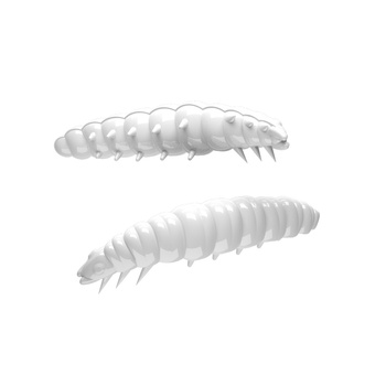 Libra Lures Robak Larva 35 3,5cm 1g No Scent 001  WHITE 12szt