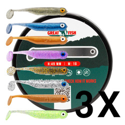 Great Fish GF1 No Scent 49mm 1g MULTICOLOR I 24szt.