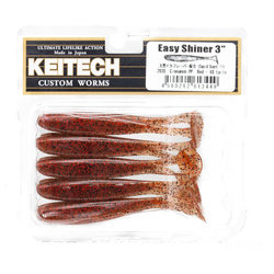 Keitech Easy Shiner 3'' 7,5cm 2g 203S CINNAMON PP. RED 10szt - op.