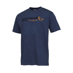 Koszulka Savage Gear Signature Logo T-Shirt XXL BLUE MELANGE SVS73658