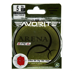 Plecionka FAVORITE Arena PE 4x 150m #0.2 PE 0,076mm 5lb 2,1kg SILVER GREY