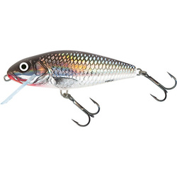 Wobler Salmo Perch 8cm 12g Floating HOLOGRAPHIC GREY SHINER QPH006