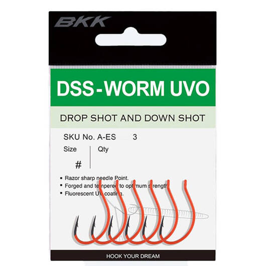 Haczyki BKK DSS-Worm UVO #2 6szt A-ES-8342