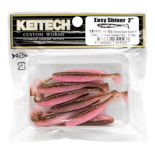 Keitech Easy Shiner 2'' 5cm 1g LT#52T LT GREEN PUMPKIN PINK 12szt - op