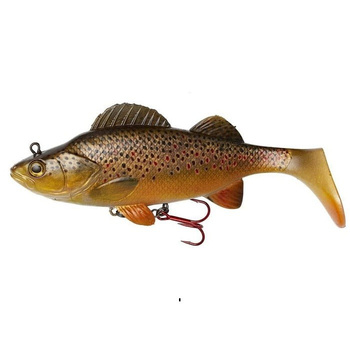 Dam Effzett Natural Perch Paddle Tail 18cm 95g BROWN TROUT 60208