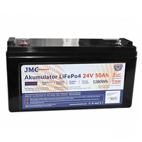 Akumulator JMCRF LiFePo4 50A 25,6V (24V) Bluetooth AK50A25.6VJMCRF