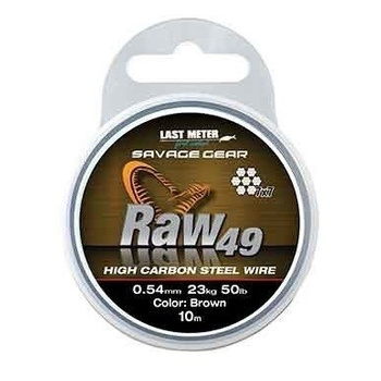 Linka nierdzewna Savage Gear Raw 49 Uncoated średnica 0,54mm 23kg 10m nr art. 54894