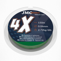 Plecionka JMC czterosplotowa 4X 0.06mm 150m 2,72kg ZIELONA