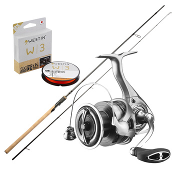 Zestaw Wędka Westin W3 Spin + Kołowrotek DAIWA 23 Exceler LT4000-C + Plecionka Westin W3